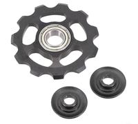 Bicycle Rear Derailleur 11T Pulley Wheel CNC Machined Aluminum Alloy with Sealed Bearing for 7 12 Speed Bike Shifting System (Black)