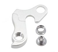 Bicycle Rear Derailleur Hanger Gear Mount Adapter Compatible with Carrera Vengeance MTB Bike Frame Connector Aluminum Alloy Silver 62x41mm with Mounting Screws