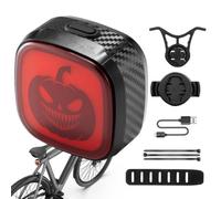 Bicycle Rear Light 3 Modes Type C and Sensor Waterproof Signals | Bicycle Tail Light with Patterns for Camping Home Travel Survival Hiking Entrance Cycling Mountain