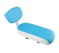 Bicycle Rear Saddle with Backrest for Mountain Bikes and E-Bikes, Steel Mount Base, Optimized for Adult and Teen Use (blue)