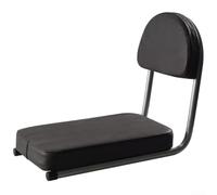 Bicycle Rear Saddle with Backrest Pad for E-Bike and Mountain Bike, Extended Thick Sponge Cushion, Anti-Slip Waterproof Leather Seat for Adult or Teen Passenger(black)