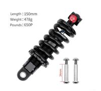Bicycle Rear Shock Absorber, 125-190 mm Eye-to-Eye Length, Adjustable Rebound & Preload Suspension, Smooth Vibration Absorption, for Mountain and Downhill Bikes(650lB 150mm)