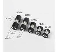 Bicycle Rear Shock Bushing Kit, Aluminium Through | Rubber Pads, 8mm ID Mounting Hardware for Soft Tail for suspension Repair and Maintenance Accessories