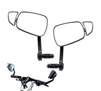 Bicycle Rear View Mirror, Rotatable Rear View for Bicycle Handlebars, Motorcycle Mirrors - for Motorcycle and Scooter Riders, Hiking, Mountain Roads, Commuting, Touring and Camping