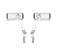 Bicycle Rearview Mirror Aluminum Alloy Adjustable Bike Mirror Handlebar For Road Bike Mountain(SILVER)
