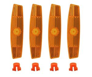 Bicycle Reflectors 30 PCS Bicycle Reflector Spoke Reflector Yellow/White Bike Spoke for Bike(Yellow)