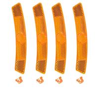 Bicycle Reflectors 30 PCS Reflectors Bike Light Wheel Rim Clip Front Rear Plastic Reflective for Bike(Yellow)