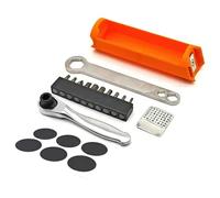 Bicycle Repair Set Tool Box with Hidden Storage Compact Includes Regulable Wrench and Internal Organizer Bike Frame Storage Box
