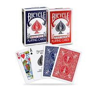 Bicycle Rider Back Playing Cards, Standard Index, Poker Cards, Premium Playing Cards, Red & Blue, 2 Count (Pack of 1)