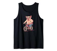Bicycle Riding Pig Bringing Laughter to the Road Outfit Tank Top
