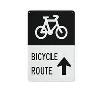 Bicycle Route Sign Sign, 8 X 12 Grade Reflective Sheeting Rust Free Aluminum, Weather Resistant, Waterproof, Easy To Mount