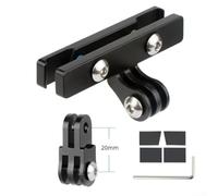 Bicycle Saddle Action Camera Mount Adapter Aluminium Alloy Seat Rail Bracket for Bike Rear View Recording Compatible with 7x7mm to 7x10mm Rails 71mm Total Length Black