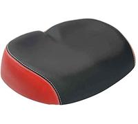 Bicycle saddle Bike Seat Big Bum Wide Large Cushion for Mountain Bike,Folding Bike,Road Bike,Spinning Bike, Exercise Bikes(Black Red)