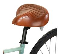 Bicycle Saddle for Men and Women, Wide Soft Flexible Bike Seat Cushion Shockproof Design, Universal Replacement Bicycle Saddles for MTB Mountain Bike Folding Bike Road Bike City Bike Exercise (Brown)