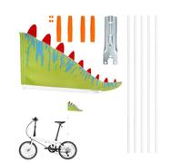 Bicycle Safety Flag Cartoon Dino Tail Rear Reflector | Leisure bicycle flag for commuting, rpark, city, camrping, mountain, roads, trail