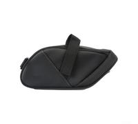 Bicycle Seat Bag with Quick Release Strap & Mesh Pocket for Tools Phone Keys Wear-Resistant Under Saddle Storage Black(balck)