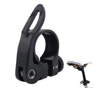 Bicycle Seat Clamp, Quick Release Clamp, Seat Attachment, Hollow Carved Design Bicycle Clamp, Lightweight Anodized Aluminium Alloy, Sand Blasting, Secure Fit for Mountain Bike, Road
