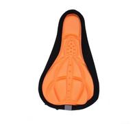 Bicycle Seat Cover Silicone 3D Gel Cushion for Comfort During Long Rides (Orange)