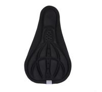Bicycle Seat Cushion Cover Silicone Gel Pad for Comfortable and Pain Riding (Black)