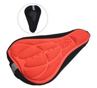Bicycle Seat Cushion Cover Silicone Gel Pad for Comfortable and Pain Riding (Red)