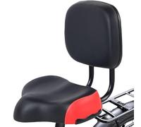 Bicycle Seat with Back, Bicycle Saddle - Comfortable Rear Bike Seat Design,Wide Saddle Spare Parts,Soft PU Leather Cushion,Shock Absorber for Exercise My Bike