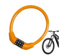 Bicycle Security Lock - Strong Alloy Keyless Resettable Four Digit Scooter Bicycle Protector with Flexible Cable Function | Perfect for Road Cycling, Electric Scooter, Safety at P