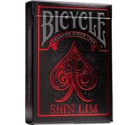 Bicycle Shim LIM Playing Cards, 1 x Deck of Cards, Suitable for Magic Tricks, Cardistry or Collectors - Special Edition, Red, Silver