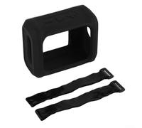 Bicycle Silicone Speaker Case with Bracket for JBL GO3, Portable Protective Carrying Cover with Precise Button for ACCESS and Charging Groove, Lightweight Attachment for Cycling(Black)