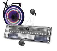 Bicycle Solar Spoke Lamps - Smart Alerts for Kids' & Mountain Bikes - Colorful LED Wheel Lights with Auto-On, Solar & USB