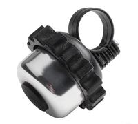 Bicycle Speaker Ring Featuring Rotating Design and Aluminum Alloy Material Producing Loud 100db+ Volume for 2.3cm Diameter Handlebars (Silver)