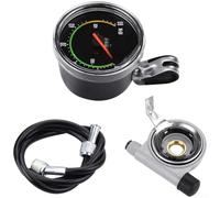 Bicycle Speedometer, 1 Pack Mechanical Odometer Cycling Computer Aluminum Alloy Waterproof High-Precision Display for MPH KM/H Classic Square Design for Mountain Road Bike Riding(Circle)