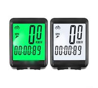 Bicycle Speedometer With Backlight, Digital Bike Odometer Waterproof For Mountain Road Cycling, For Mph Kmh Speed Meter Auto On-Off, Large Display Trip Counter(Wired Green)