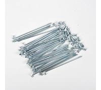 Bicycle Spokes, 12G Electric Silver Carbon Steel E-Bike Motorcycle Spokes with 12 mm pples 45-305 for E(150 mm)