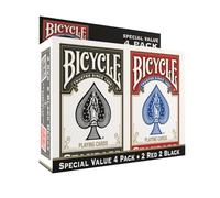 Bicycle Standard Index (4 Pack, Blue/Red)