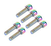 Bicycle stem Bolts, M5x23mm Magnetic Steel Fixing Screws with washers for Mountain Bike Brake Caliper Installation and Maintenance