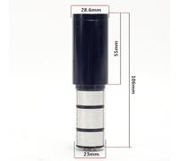 Bicycle Stem Extender for Handlebar Height Adjustment, Aluminum Alloy Riser Adapter Compatible for 28.6 mm Fork Steerer Tube, Lightweight 132 g, Black(B)