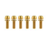 Bicycle Stem Screw, Pack Of 6 Titanium Bolts With Washers For Bicycle Brake Multicolor M6x18mm/20mm(Gold,18MM-M6)