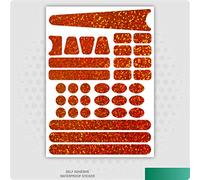 Bicycle Sticker Frame Protection Kit for Mountain Bike and Road Cycle (Orange Glitter)