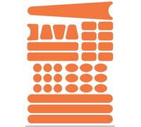 Bicycle Sticker Frame Protection Kit for Mountain Bike and Road Cycle Orange Please Check Sizes Below Before Buying