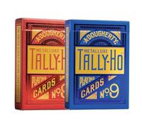 Bicycle Tally-Ho MetalLuxe Playing Cards 2-Pack Red & Blue Foil Poker Decks | 2-Deck Bundle, Premium MetalLuxe Playing Cards with Real Metallic Foil