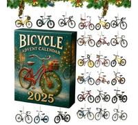 Bicycle Themed Advent Calendar 2025, 24 Days Christmas Countdown with 24 Bicycle Pendants, Vintage Modern Design Gift Box with Miniature Bike, Festive Gift for Bike Lovers
