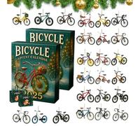 Bicycle Themed Advent Calendar 2025, Bicycling Advent Calendar 2025 with 24 Pcs Different Iconic Bicycle, Christmas Countdown Calendar, Festive Gift for Cyclist & Bike Lovers (2 set)