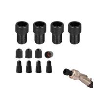 Bicycle Tire Valve Stem Adapter Leakproof Protective Bike Tire Caps | Air Compressor for Bicycle Pump Adapter Tire Inflation Bicycle Tube Valve 4 pcs of French-to-beautiful black + 4 pcs of beau