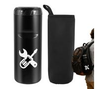 Bicycle Tool Storage - 0.8L Bottle Cage Case, Black PP Waterproof Organizer, Lightweight Gear Container with Leakproof | Bike Equipment Holder for Riding Cycling Commuting and Adventure Trips