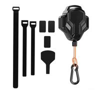 Bicycle Tow Rope with Quick-Release Hook Mount | Quick-release snap hook, one-hand operation, secure connection, fast attachment, effortless detachment(Black)