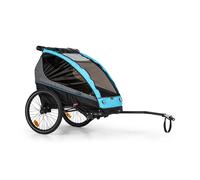 Bicycle Trailer Bike Children Kids Jogger Buggy Stroller 2-Seater 40kg 26 " Blue