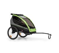 Bicycle Trailer Bike Children Kids Jogger Buggy Stroller 2-Seater 40kg 26" Green