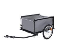 Bicycle Trailer Black and Yellow Steel Frame, 136 x 72 x, Foldable with Clutch, Water-Repellent Polyester, Reflectors, Load Trailer for Transport, Tour, Everyday Life, Camping