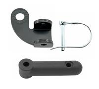 Bicycle Trailer Hitch Coupler Attachment and Flex Connector Kit for Burley Bike Trailers Compatible with Disc Brake and 12mm Thru Axle (Hitch and Connector for Square Tow bar)