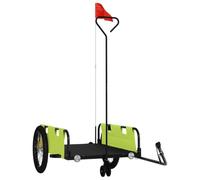 Bicycle Trailer Orange Oxford Fabric Powder Coated Iron Foldable with Coupler Safety and Protection for Transporting Luggage, Child, Dog, Ideal for City, Outing, Travel